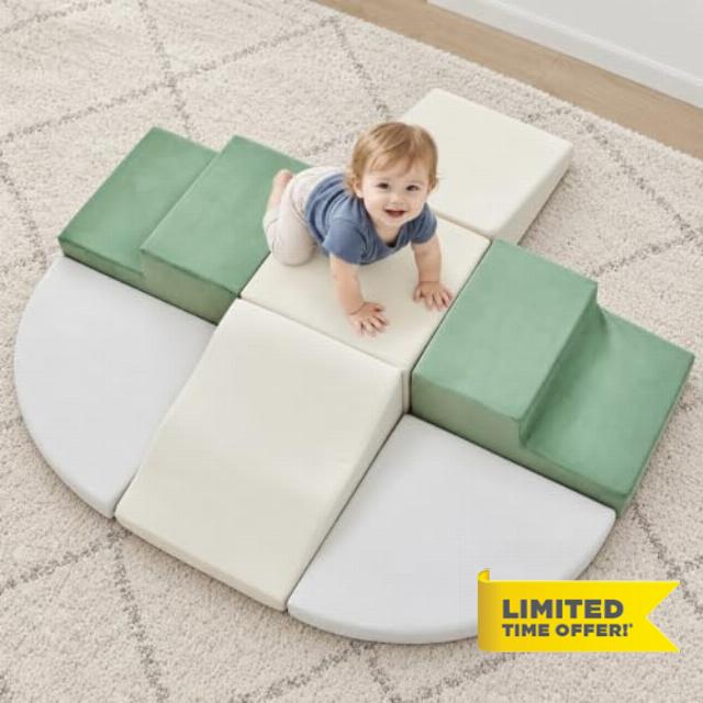 7-Piece Soft Foam Climbing Blocks for Toddlers