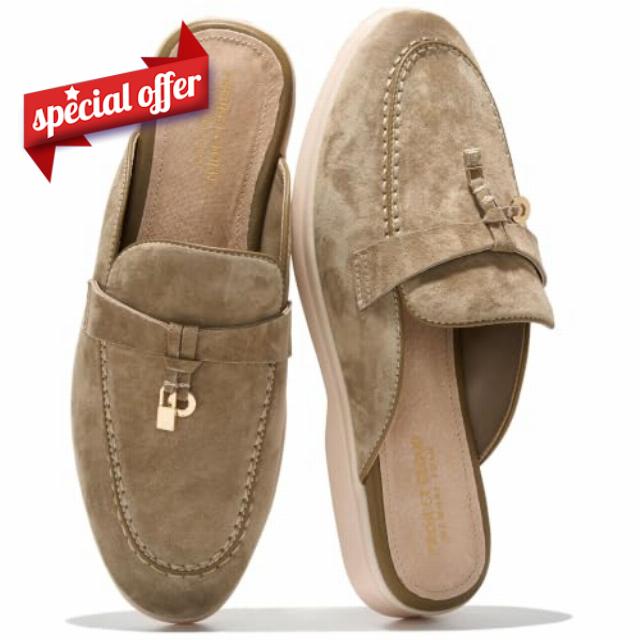 Project Cloud 100% Genuine Leather Mules for Women - Stylish Womens Mules                                                          Casual Shoes for Women Footwear Memory Foam Insole - Backless Womens Loafers & Lightweight Loafers for Wome