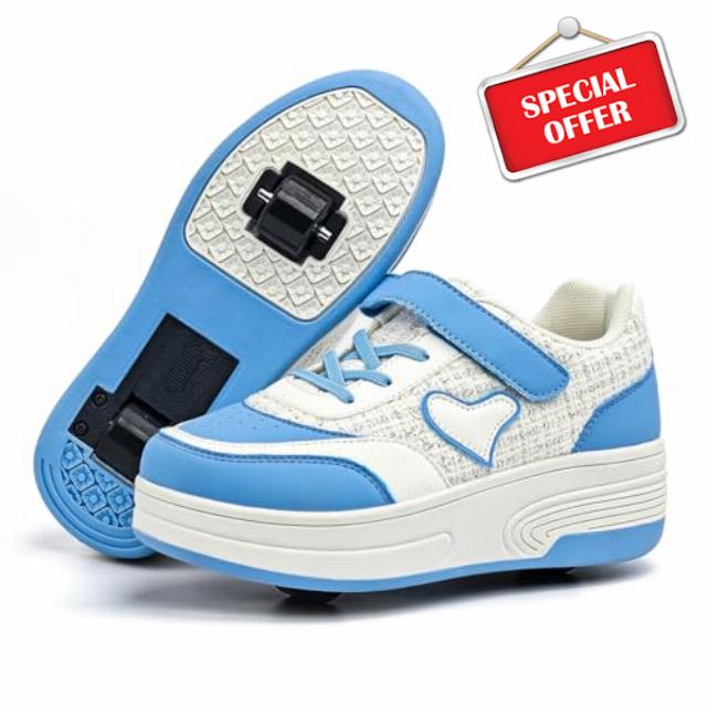 Wooowyet Roller Skate Shoes for Kids Boys Girls Rechargealbe Wheels Sneakers Fashion Roller Wheeled