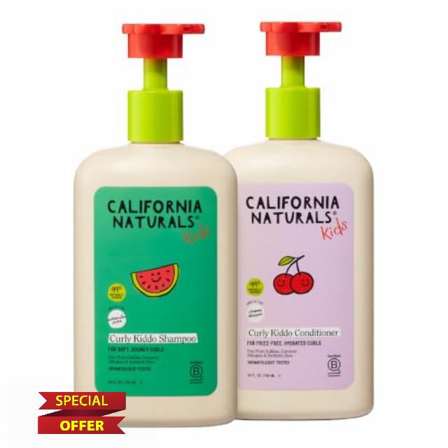 California Naturals Curly Kiddo Shampoo & Conditioner Set with Argan Oil