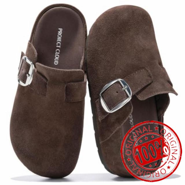 Project Cloud 100% Genuine Leather Platform Clogs for Women                                                          Womens Clogs with Plush & Soft Insole and Arch Support Mules for Women Footwear - Stylish & Women's Wedge Mules & Clogs