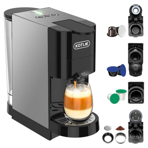 Multifunctional 5in1 Coffee Machine for NES* Original/Dolce Gusto/K cup/Ground Coffee/illy 44mm ESE
