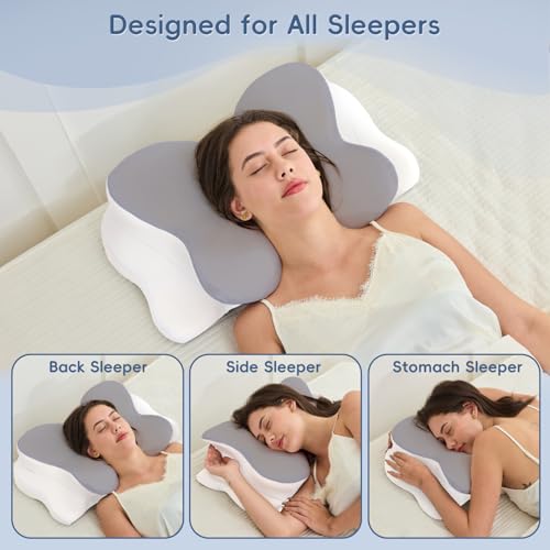 Contour Support Pillow for Side Back Stomach Sleepers