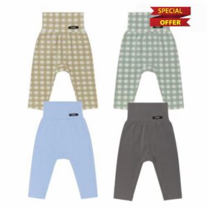 Konny Baby Pants Soft Modal High Waist Leggings 4P-Set | Stylish & Comfortable Baby Girl Boy Clothes
