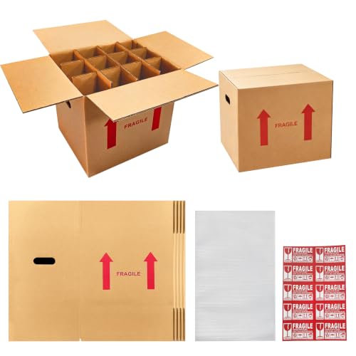 14x12x13 Inch Shipping Boxes with Divider Kits