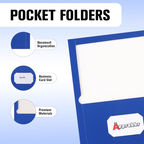 Glossy Blue Paper Folders Thick Paper File Folder