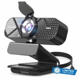 TRAUSI 1080P FHD Webcam with Noise-Canceling Mic