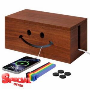 Solid Wood Cable Management Box