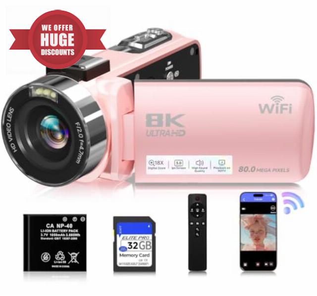8K 80MP Video Camera Camcorder
