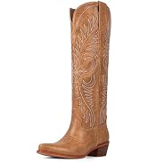 Modatope Cowboy Boots for Women Knee High Cowgirl Boots Embroidered Pointed Toe Chunky Heel Weste...