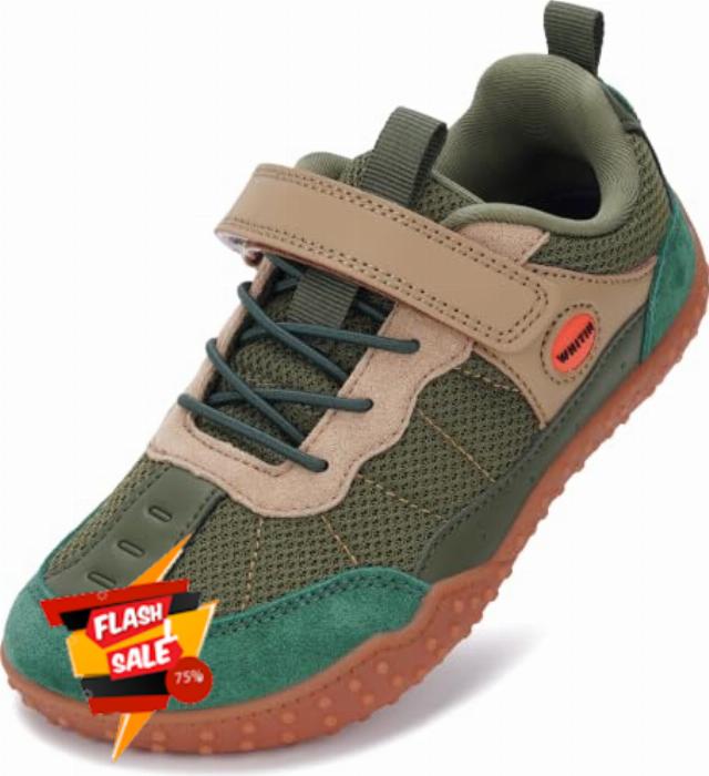 WHITIN Little/Big Kid Retro Barefoot Shoes with Wide Toe Box WK103                                                          Toe Freedom