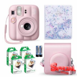 Fujifilm Instax Mini 13 Instant Camera Candy Pink + Fuji Film Value Pack (40 Sheets) + Tudak Accessories Bundle