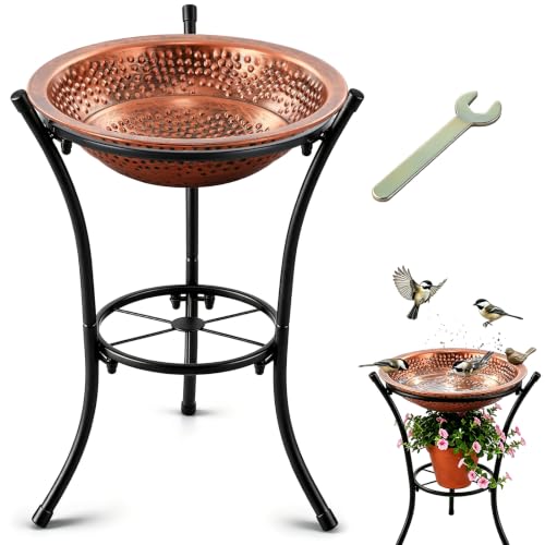 13" Removable Bowl Vintage Bird Bath & Feeder