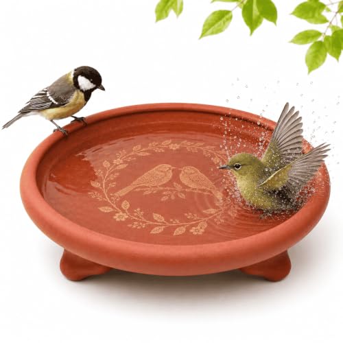 while the engraved bird-and-vine motif adds vintage garden characte