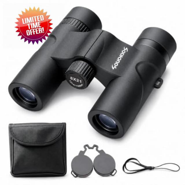 8x21 Compact Binoculars for Adults BAK4 Prism High Powered                                                          21mm Eyepieces BAK4 Prism