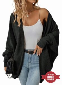 Sidefeel Womens Oversized Cardigan Sweaters Boho Lightweight Sweater                                                          Long Sleeve
