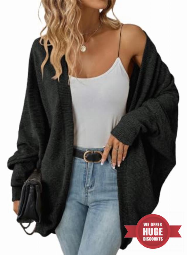 Sidefeel Womens Oversized Cardigan Sweaters Boho Lightweight Sweater                                                          Long Sleeve