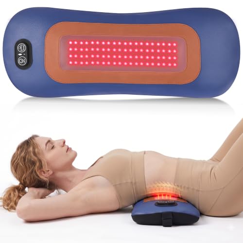 Lower Back Massager with Red Light Therapy                                                          Rechargeable 5000mAh