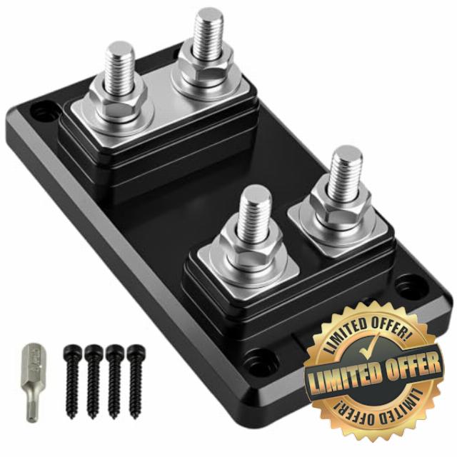 Double ANL Fuse Block Compatible with SMD Double Fuse Block                                                          2 Routes Dual Fuse Block Fit for SMD FB-2 Double Fuse Block