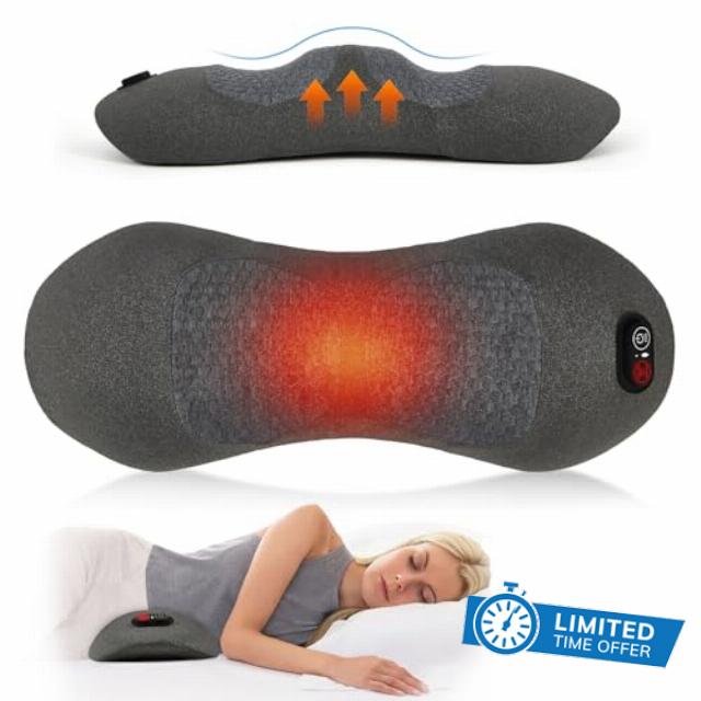 Smooth Triple Spine Fusion Back Massager with Heat - 3 in 1 Sciatica Pain Relief & Spine Decompression Traction Device