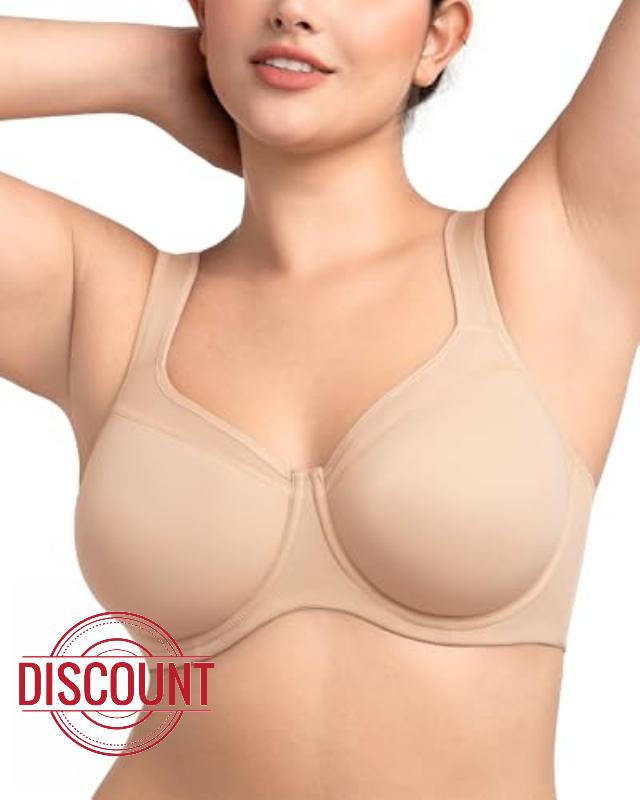 HSIA Bras for Women Minimizer Full Coverage Plus Size Tshirt Convertible                                                          Unlined