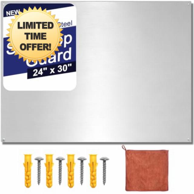 VAPSINT 30"x24" Stainless Steel Backsplash for Stove