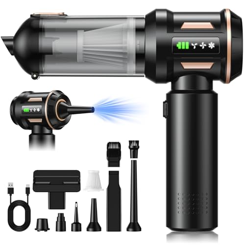 4 in 1 Car Vacuum Air Duster & Blower Hand Held with 6000mAh LED Battery Display