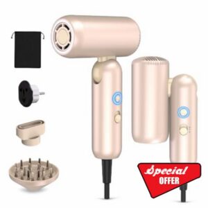 Mythsight StyleVibe High-Speed Dual Voltage Foldable Travel Hair Dryer                                                          Lightweight