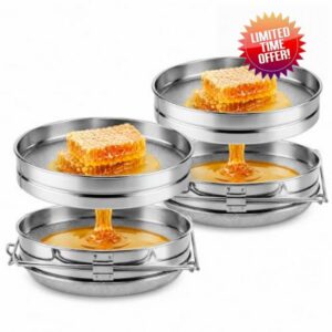 2PCS Honey Strainer Double Sieve Honey Filter