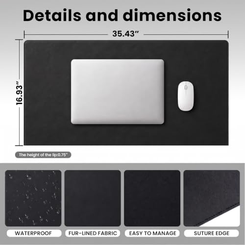Anti-Push Desk Edge Cushion & Table Blotter