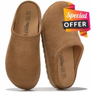 100% Genuine Leather Clogs for Women Womens Mules                                                          Womens Clogs with Genuine Leather Sock Lining & Soft Insole Fall Shoes for Women 2026 - Non-Slip Mules for Women Footwea