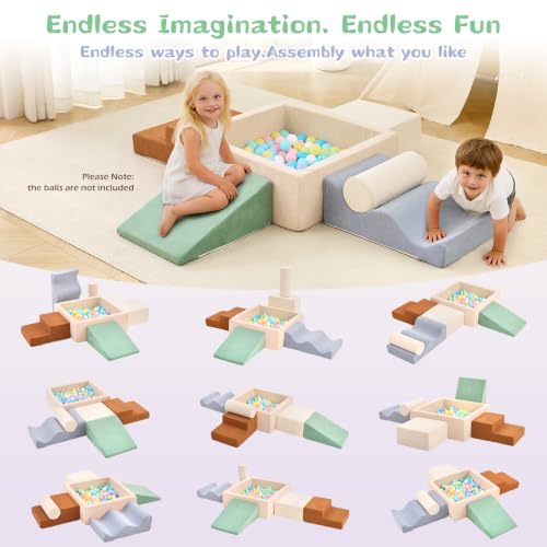 Kids Climbing Blocks