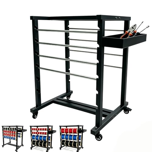 8-Rods Cord Reel 400lb Capacity Cable Caddy & Dispenser for Electrical