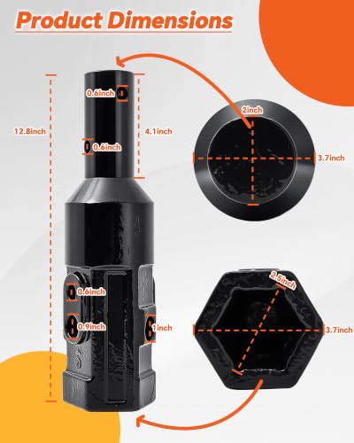 Fits 2" Male Hex Power Head & 2" Female Round Auge