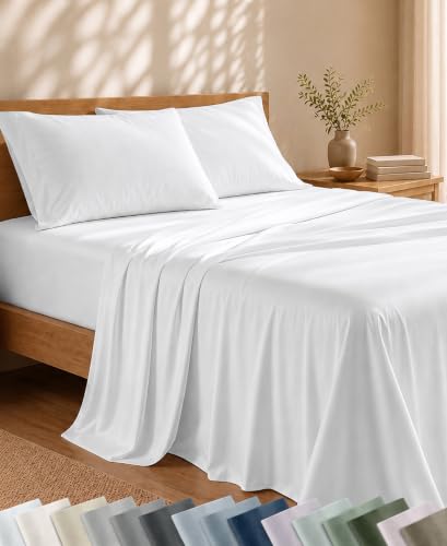 White Cooling & Silky Soft Sheets for Hot Sleepers