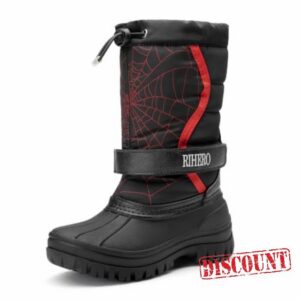 Rihero Boys Girls Snow Boots Kids Winter Faux Fur Booties                                                          Unisex