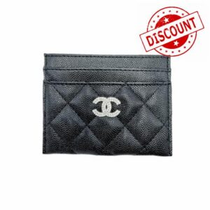 NEOSAX Quilted Caviar Leather Card Holder Wallet