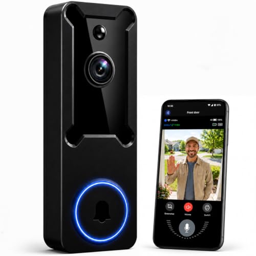 1080P Battery Powered Video Doorbell Camera AI Human Detection