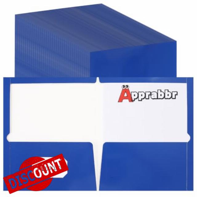 100 Pack Two-Pocket Folders for Letter Size
