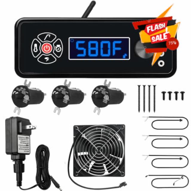 WiFi Control Panel for Masterbuilt 1050 800 560 Gravity Series Controller Replacement Parts Electric Smoker Power Adapter Hopper Lid Door Switch Fan Wire 9904190036 9904200043 9904200004