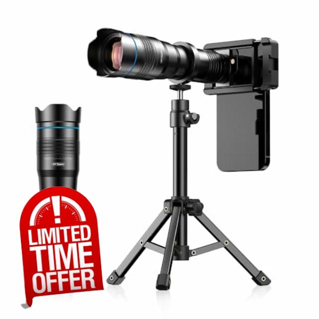 APEXEL 36x Telephoto Zoom Lens for iPhone and Android Photography for Travel