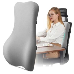 Back Cushion for Full Back Support                                                          Comfortable Memory Foam Relieves Lower Back Pain