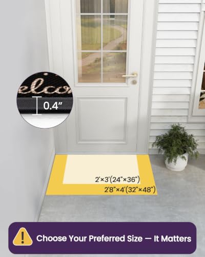Dirt Trapper Waterproof Exterior Entry Mats for Patio Entryway Porch Garage