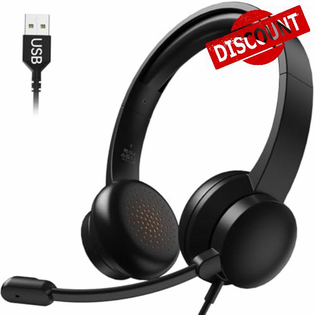 AOC USB Headset with Microphone for PC