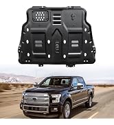 KEWISAUTO 4PC Complete Full Skid Plate Kit with Engine & Transmission Protection Plate Steel Unde...