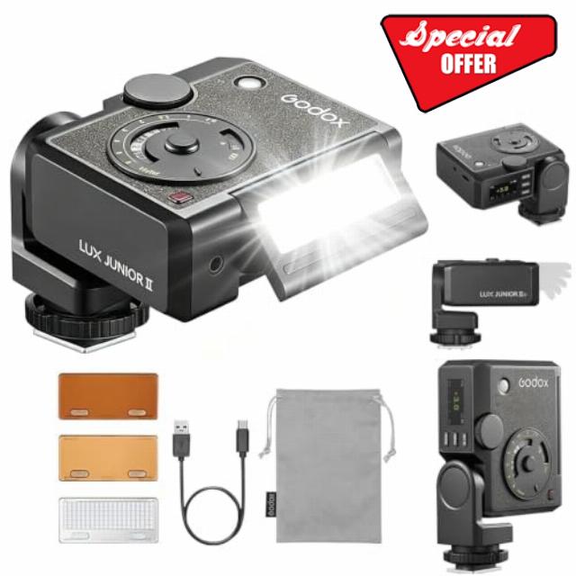 Godox Lux Junior II S Retro TTL Camera Flash Speedlite for Sony                                                          2.4GHz Wireless