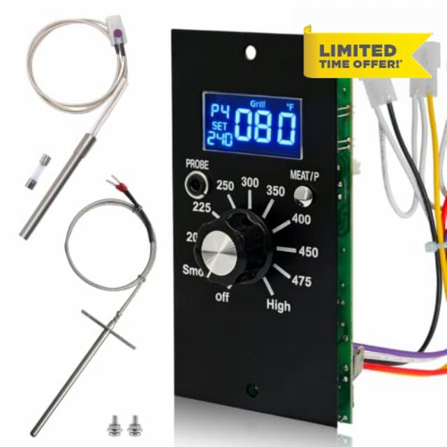 Digital Control Board Replacement Parts with Meat Probe Input for Pit Boss                                                          Grill Controller with ‘P’ Set
