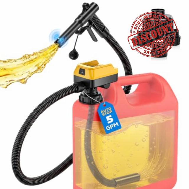 5 GPM Fuel Transfer Pump for DeWalt 20V Battery