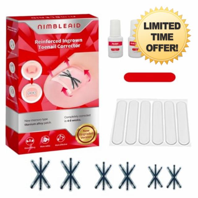 Upgraded Titanium Alloy Ingrown Toenail Corrector with Upgraded 6-Angle Shape