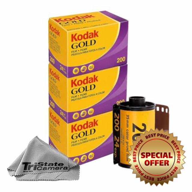 Kodak Gold 200 35mm Color Negative Film (3-Pack) – 24 Exposures per Roll
